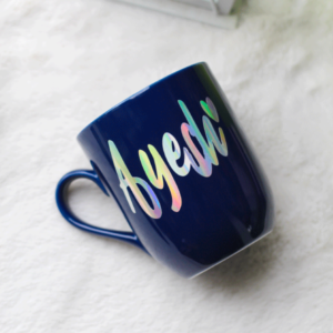 Navy blue bowl mug